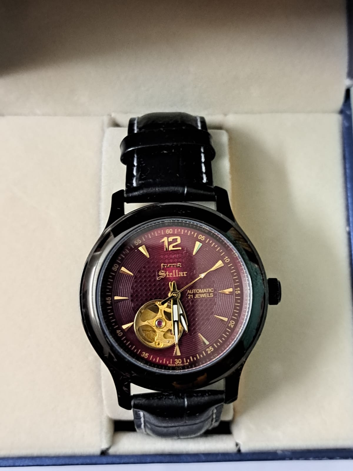 HMT Open Heart Maroon Automatic
