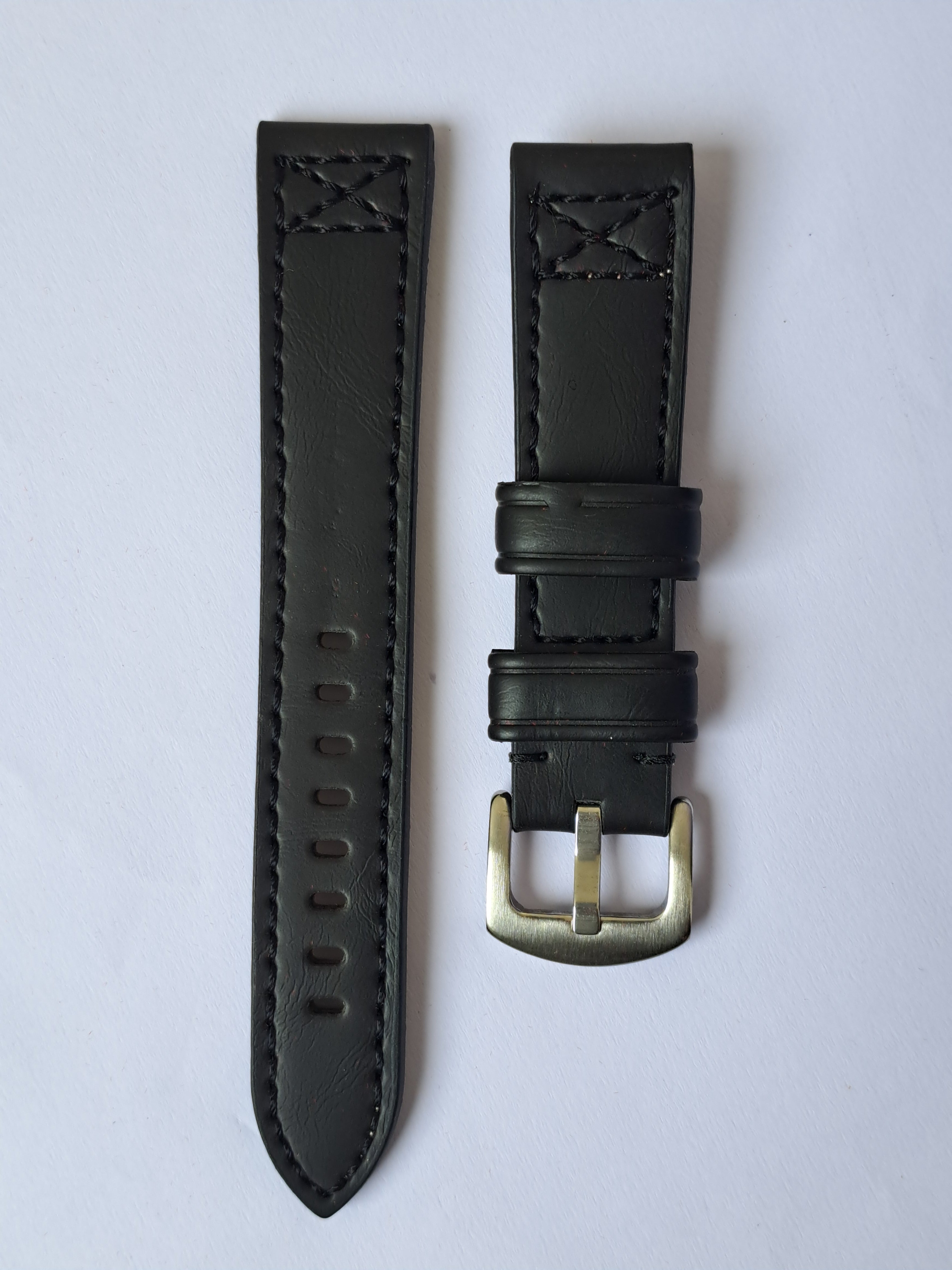 Black Leather Strap 20mm