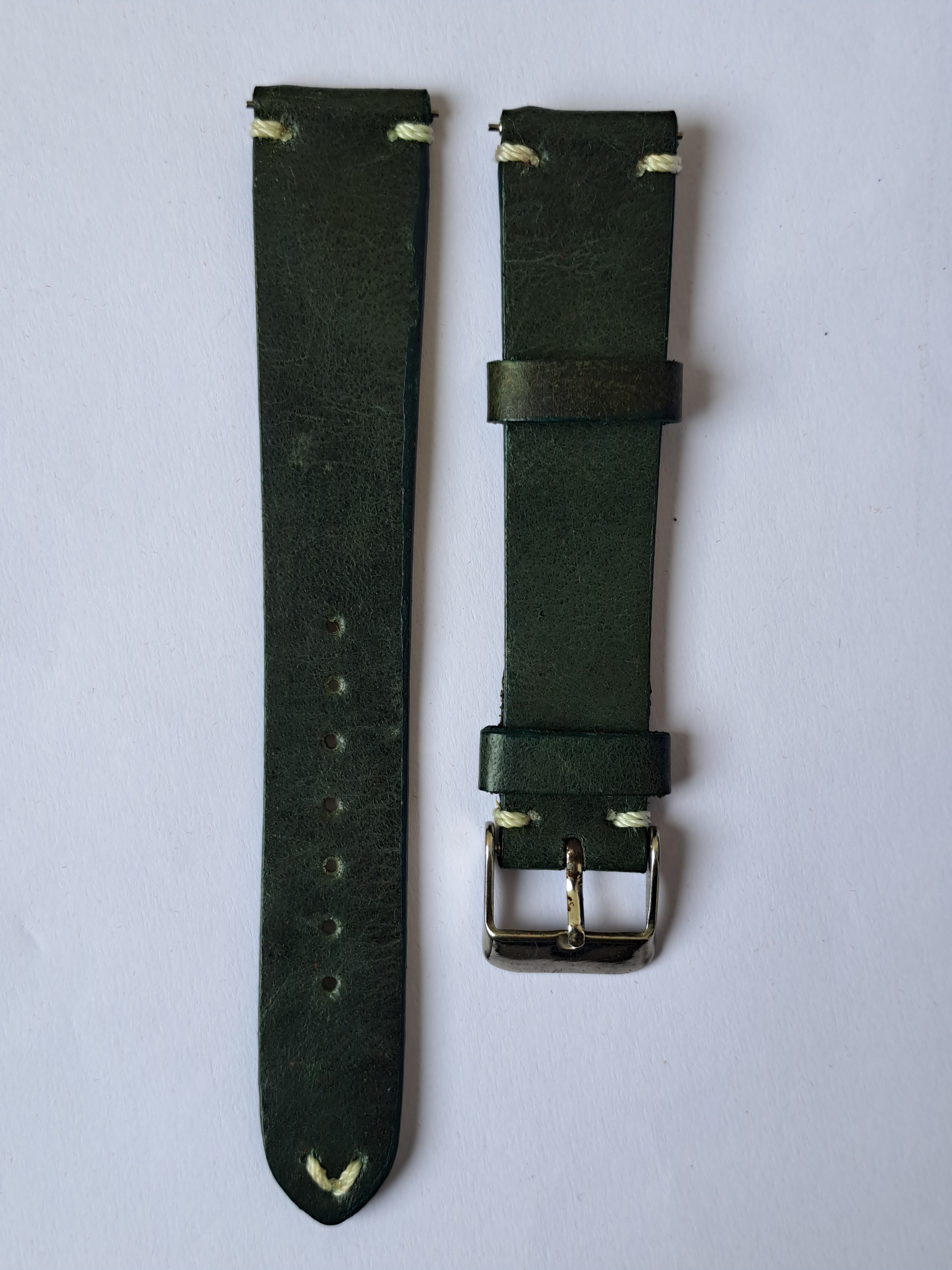 Dark Green Pure Leather Strap 18mm