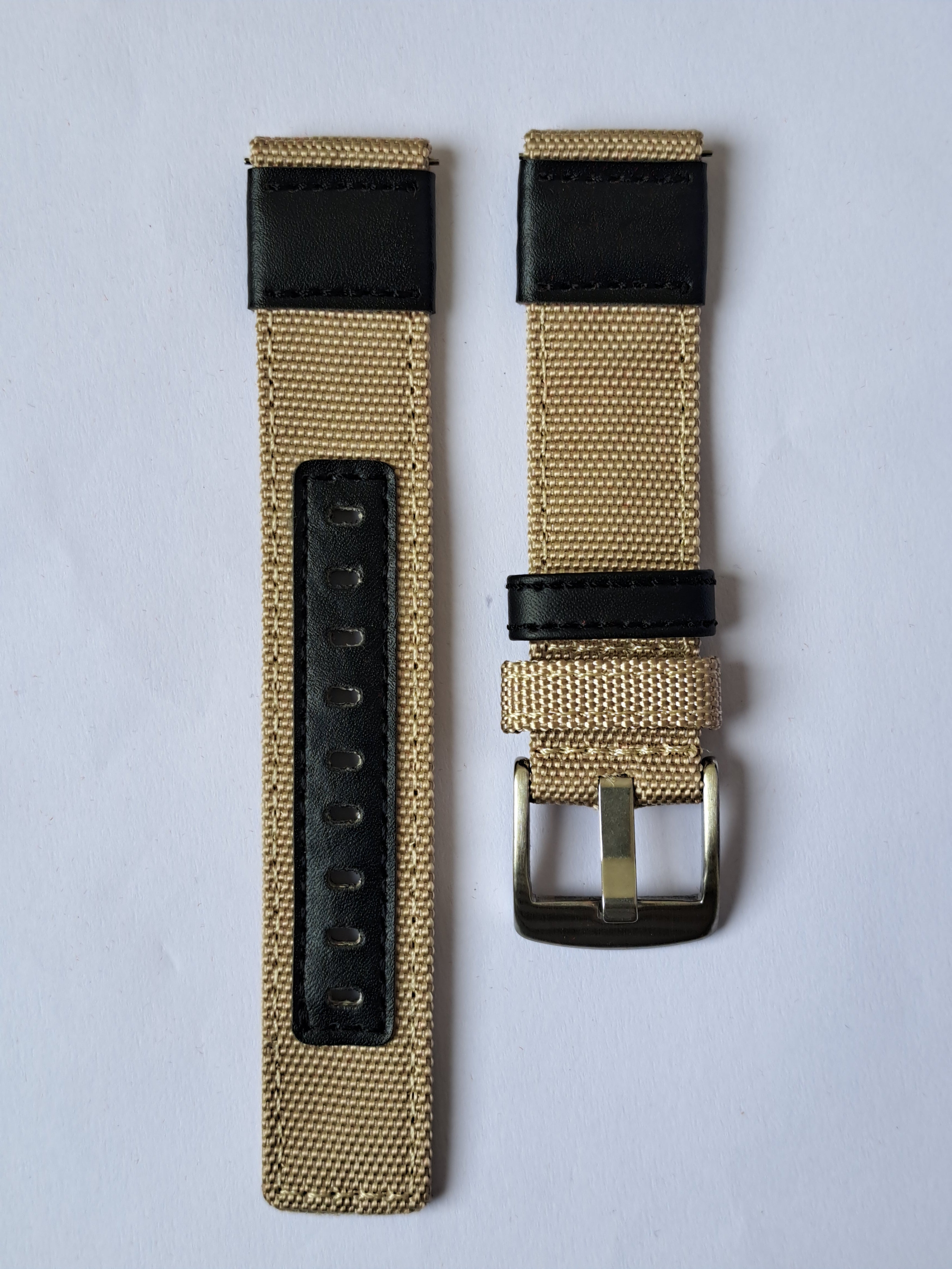 Beige Nylon Strap 20mm